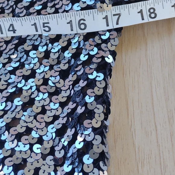 Vintage Three Flags California Sequin Jacket Size 6 Open Front Cardigan - Picture 5 of 12